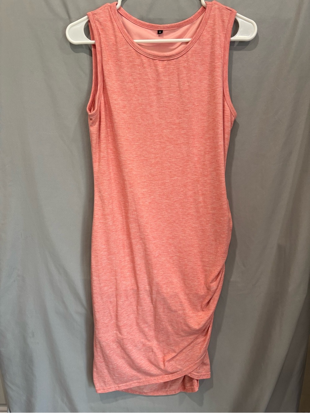 Sleeveless Coral Pink Tank Dress